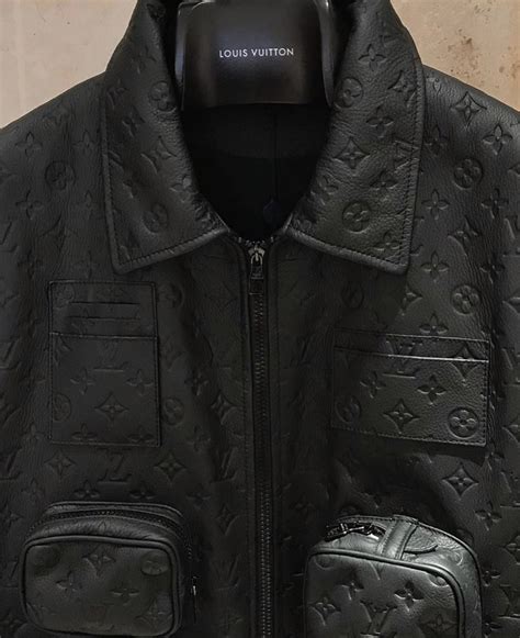 black louis vuitton leather jacket